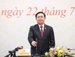 Chủ tịch Quốc hội Vương Đình Huệ chủ trì cuộc gặp mặt (Ảnh Duy Linh).