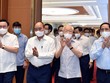 Tổng Bí thư Nguyễn Phú Trọng, Chủ tịch nước Nguyễn Xuân Phúc, Thủ tướng Kl993 ưu đãi thưởng hấp dẫn Phạm Minh Chính, Chủ tịch Quốc hội Vương Đình Huệ tới dự phiên họp (Ảnh: Nhật Bắc)