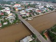 Thị trấn Cái Nhum, huyện Mang Thít (tỉnh Vĩnh Long), nơi có sông Măng Thít chảy qua