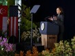 Phó tổng thống Mỹ Kamala Harris có phát biểu tại Singapore vào ngày 24/8. Ảnh: AFP