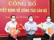 Chủ tịch UBND tỉnh Long An Nguyễn Văn Út trao quyết định cho ông Nguyễn Tấn Quí (bên trái) và ông Nguyễn Văn Trang (bên phải). Nguồn: longan.gov.vn