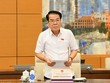 Trưởng ban Dân nguyện Dương Thanh Bình báo cáo tại phiên họp.