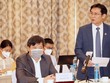 Ông Phạm Phú Trường, Chủ tịch Hội doanh nhân trẻ TP.HCM (đứng) đưa ra các đề xuất tại cuộc gặp Chủ tịch nước Nguyễn Xuân Phúc sáng 12/10 (Ảnh: Hồng Phúc).