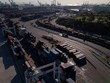 Cảng Los Angeles (Mỹ) đã triển khai phương án hoạt động 24/7 để giải phóng container bị ách tắc. Ảnh: AFP