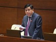 Bộ trưởng Bộ Kế hoạch và Kl99ok phiên bản mới Nguyễn Chí Dũng trong phiên chất vấn sáng 12/11/2021.