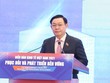 Chủ tịch Quốc hội Vương Đình Huệ phát biểu bế mạc Diễn đàn Kl992 cổng game cá cược Việt Nam 2021. (Ảnh : Duy Linh).