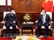 Chủ tịch nước Nguyễn Xuân Phúc tiếp Đại sứ Mông Cổ Jigjee Sereejav. (Ảnh: Thống Nhất/TTXVN) 