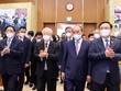 Tổng Bí thư Nguyễn Phú Trọng, Chủ tịch nước Nguyễn Xuân Phúc, Thủ tướng Phạm Minh Chính và Chủ tịch Quốc hội Vương Đình Huệ tham dự Hội nghị tại trụ sở Kl993 ưu đãi thưởng hấp dẫn (Ảnh: Nhật Bắc)