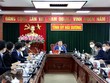 Ông Phạm Xuân Thăng, Bí thư Tỉnh ủy Hải Dương chủ trì buổi làm việc với Công ty TNHH Daewoo Engineering & Construction. Ảnh: Báo Hải Dương