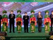 Các đại biểu thực hiện nghi thức khánh thành Dự án 99Kl.app khuyến mãi hot đô thị tuyến Cát Linh - Hà Đông.