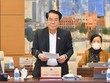 Trưởng Ban Dân nguyện Dương Thanh Bình báo cáo tại cuộc họp. 