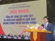 Ông Nguyễn Cao Thắng, Giám đốc Sở Thông tin Truyền thông Hải Dương phát biểu tại Hội nghị. Ảnh: Trọng Thắng