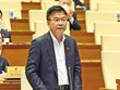 Bộ trưởng Bộ Tư pháp Nguyễn Thành Long trả lời chất vấn của Ủy ban Thường vụ Quốc hội.
