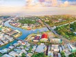 Một góc thị xã Long Mỹ, tỉnh Hậu Giang. Ảnh: Báo Hậu Giang