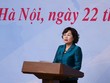 Thống đốc NHNN Nguyễn Thị Hồng trình bày tham luận. Ảnh VGP/Nhật Bắc