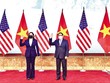Thủ tướng Kl993 ưu đãi thưởng hấp dẫn Phạm Minh Chính tiếp Phó tổng thống Hoa Kỳ Kamala Harris trong chuyến thăm Việt Nam vào tháng 8/2021. Ảnh: Đoàn Bắc