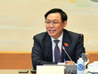 Chủ tịch Quốc hội Vương Đình Huệ tại phiên thảo luận tổ.