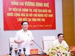 Chủ tịch Quốc hội Vương Đình Huệ phát biểu tại cuộc làm việc.