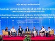 Các đại biểu trong phiên thảo luận về nhu cầu và giải pháp thúc đẩy chuyển đổi số ở DNNVV