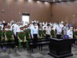 Các bị cáo tại phiên tòa. (Ảnh: Phạm Kiên/TTXVN)
