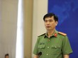 Đại tá Trịnh Ngọc Quyên- Giám đốc Công an tỉnh Bình Dương thông tin tới báo chí về vụ cháy