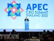Chủ tịch nước Nguyễn Xuân Phúc phát biểu tại Phiên họp thứ 4 CEO Summit về thương mại và Kl99ok phiên bản mới. (Ảnh: Thống Nhất/TTXVN)