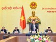 Chủ tịch Quốc hội Vương Đình Huệ điều hành phiên thảo luận.