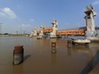 Các hạng mục chính của cống Mương Chuối, huyện Nhà Bè như tháp van, cửa van, âu thuyền đều đã hoàn thành - Ảnh: Anh Quân