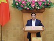 Thủ tướng Phạm Minh Chính phát biểu khai mạc Hội nghị trực tuyến toàn quốc Kl993 ưu đãi thưởng hấp dẫn với địa phương. (Ảnh: Nhật Bắc)