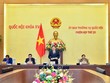 Chủ tịch Quốc hội Vương Đình Huệ phát biểu khai mạc phiên họp.
