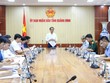 Phó chủ tịch UBND tỉnh Quảng Bình Phan Mạnh Hùng chủ trì cuộc họp. Ảnh: Đức Mến