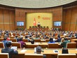Các nhiệm vụ lập pháp nhiệm kỳ này sẽ được rà soát tại Hội nghị toàn quốc lần thứ nhất triển khai luật, nghị quyết của Quốc hội khóa XV diễn ra ngày 6/9. Trong ảnh - Một phiên họp toàn thể của Quốc hội đương nhiệm. 