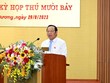 Ông Lê Văn Hiệu, Phó Bí thư Thường trực Tỉnh ủy, Chủ tịch HĐND tỉnh Hải Dương phát biểu tại kỳ họp. 