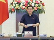 Chủ tịch Quốc hội Vương Đình Huệ phát biểu khai mạc phiên họp.