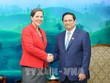 Thủ tướng Phạm Minh Chính tiếp Kl992 cổng game cá cược trưởng Bộ Ngoại giao Hoa Kỳ Emily Blanchard. Ảnh: Dương Giang-TTXVN