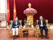 Ủy viên Trung ương Đảng, Bí thư Tỉnh ủy Nam Định Phạm Gia Túc tiếp và làm việc với Giám đốc Liên đoàn Kl991.com World Cup 2026 Chính Thức Singapore tại Việt Nam. Ảnh Viết Dư