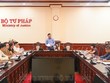 Bộ Tư pháp tổ chức phiên họp thẩm định dự thảo Nghị quyết của UBTVQH về mức thuế bảo vệ môi trường đối với xăng, dầu, mỡ nhờn.