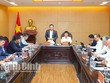 Phó Chủ tịch UBND tỉnh Ninh Bình Nguyễn Cao Sơn phát biểu tại buổi làm việc. Ảnh Báo Ninh Bình