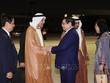 Lễ đón Thủ tướng Phạm Minh Chính và Phu nhân tại sân bay quốc tế Al Maktoum, thành phố Dubai. Ảnh: Dương Giang/TTXVN