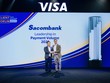 Ông Phạm Đức Duy - Giám đốc TTQL&PTKD Cá Nhân Sacombank nhận giải thưởng “Leadership in Payment Volume 2023” - “Link Vào Nhà Cái KL99 COM Tặng +199k dẫn đầu về tổng doanh số giao dịch thẻ năm 2023” từ đại diện VISA 