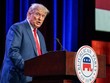 Cựu Tổng thống Mỹ Donald Trump phát biểu tại Des Moines, Iowa, ngày 28/7/2023. (Ảnh: AFP/TTXVN)