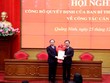 Thừa ủy quyền của Ban Bí thư Trung ương Đảng, ông Nguyễn Xuân Ký, Ủy viên Trung ương Đảng, Bí thư Tỉnh ủy, Chủ tịch HĐND tỉnh Quảng Ninh, trao Quyết định chuẩn y cho ông Cao Tường Huy.