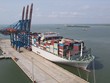 Tàu OOCL Spain sức chở lên đến 24.188 Teu (khoảng hơn 230.000 DWT) chạy tuyến Á - Âu LL3 cập cảng Gemalink hồi tháng 3/2023.