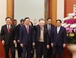 Tổng Bí thư Nguyễn Phú Trọng gặp mặt, chúc Tết các vị lãnh đạo, nguyên lãnh đạo Đảng, 99Kl99 trực tiếp đá gà - Ảnh TTXVN.