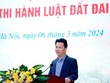 Bộ trưởng Bộ Tài nguyên và Môi trường phát biểu tại Hội nghị.