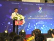 Bộ trưởng Bộ Thông tin và Truyền thông Nguyễn Mạnh Hùng phát biểu tại phiên toàn thể Diễn đàn báo chí toàn quốc 2024. Ảnh: Trọng Tín