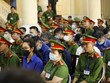 Các bị cáo tại toà.