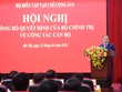 Tân Tổng Biên tập Tạp chí Cộng sản Lê Hải Bình phát biểu nhận nhiệm vụ.