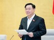 Chủ tịch Quốc hội Vương Đình Huệ phát biểu khai mạc phiên họp.