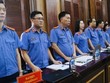 Đại diện Viện Kiểm sát đưa ra quan điểm đối đáp với luận cứ của các luật sư về tình tiết tăng nặng, giảm nhẹ trong vụ án. (Ảnh: Hoàng Giang)